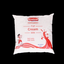 Krushnai Pastuerised Full Cream Milk (500ml, 1L)